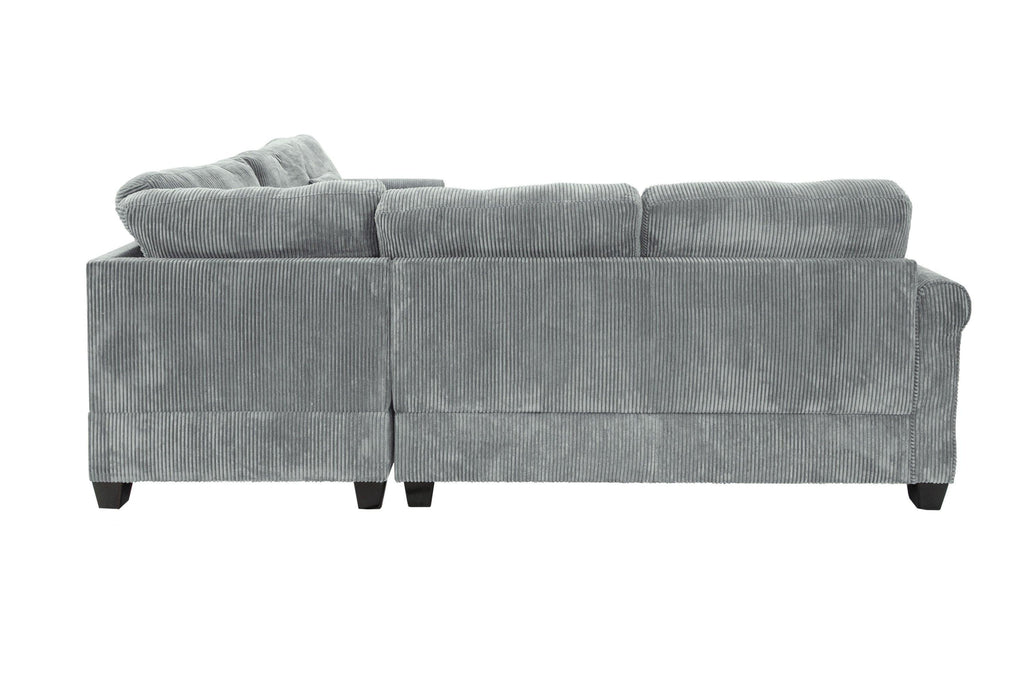4pc Sectional Set with Matching Pillows and Ottoman.