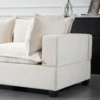 117.5'' Modular Sectional Sofa with Movable Storage Ottoman.