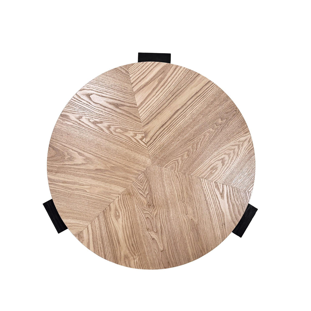 33'' Round Coffee Table with Hidden Storage for Small Spaces.