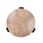 33'' Round Coffee Table with Hidden Storage for Small Spaces.