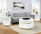 Tivoli 3-Piece LED Coffee Table Set with Glass Top.