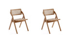 Lambinet Wood Folding Chair in Natural - Set of 2.