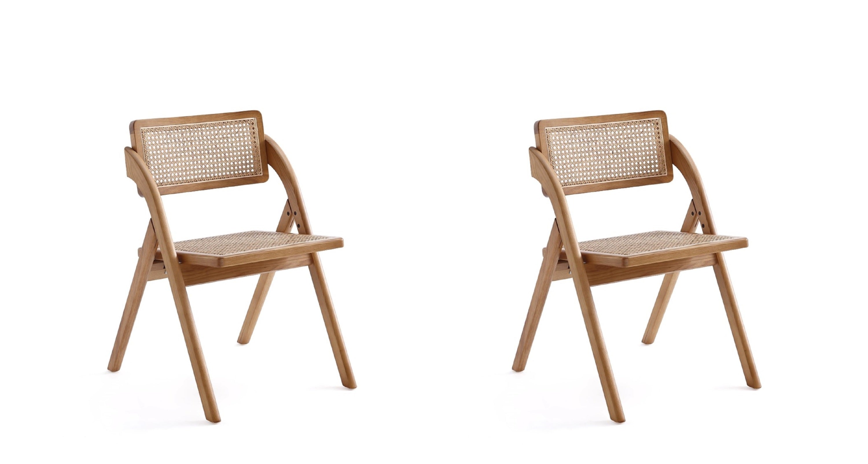 Lambinet Wood Folding Chair in Natural - Set of 2