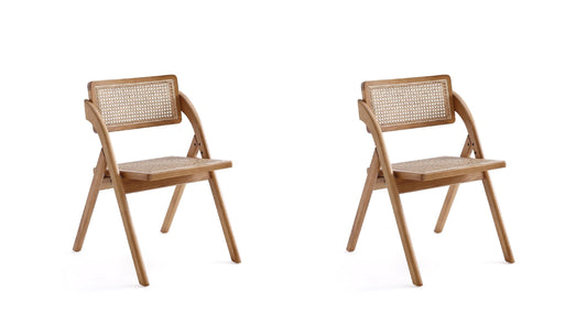 Lambinet Wood Folding Chair in Natural - Set of 2