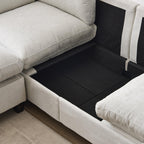 96.5' Sectional Couch with Ottoman for Living Room.