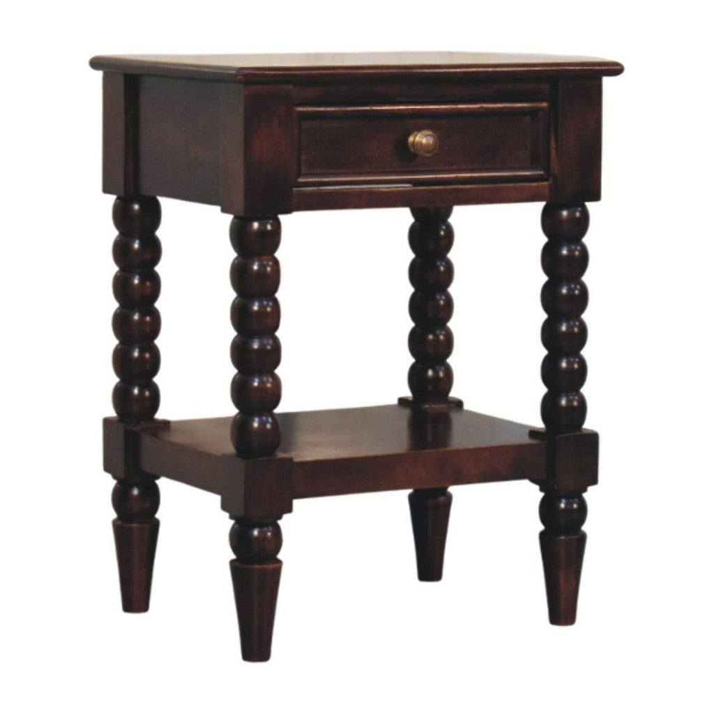 Solid Wood Vienna 1-Drawer Nightstand with Storage.