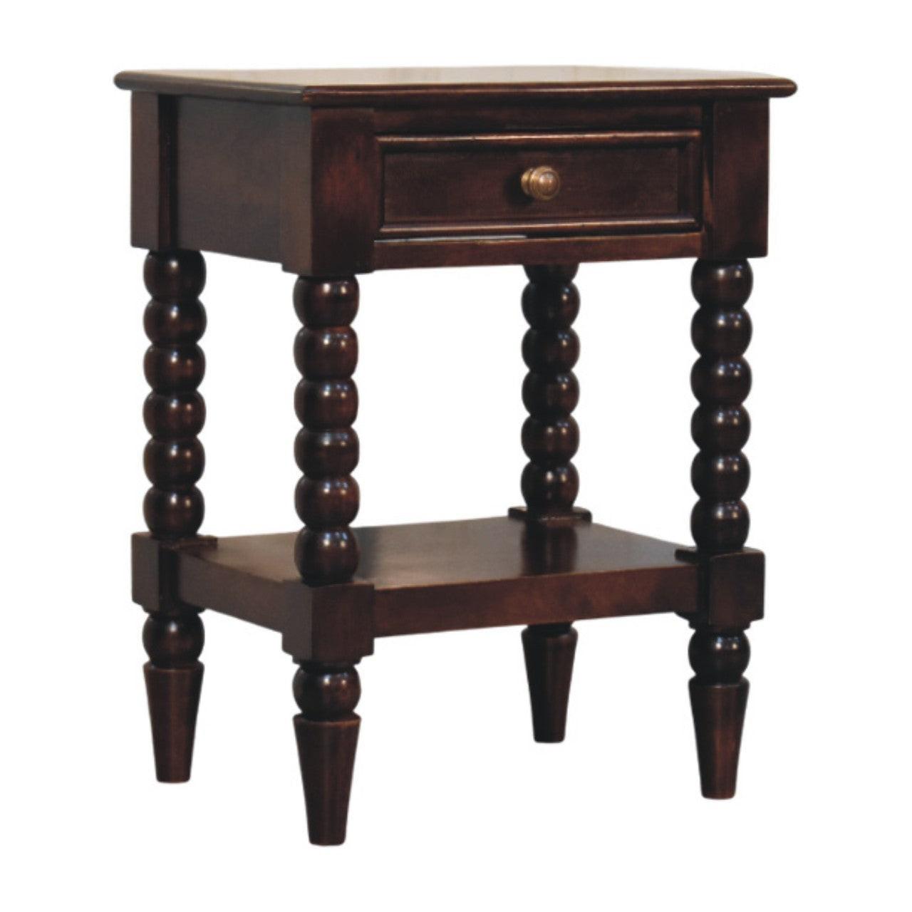 Solid Wood Vienna 1-Drawer Nightstand with Storage.