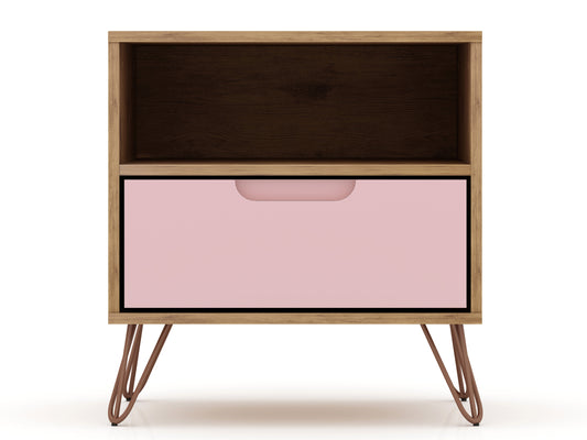 Rockefeller 20' Nightstand in Pink (1-Drawer)