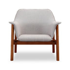 Miller Linen Weave Accent Armchair in Gray.