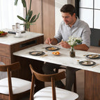 80-Inch Expandable Kitchen Island Dining Set with 4 Chairs.