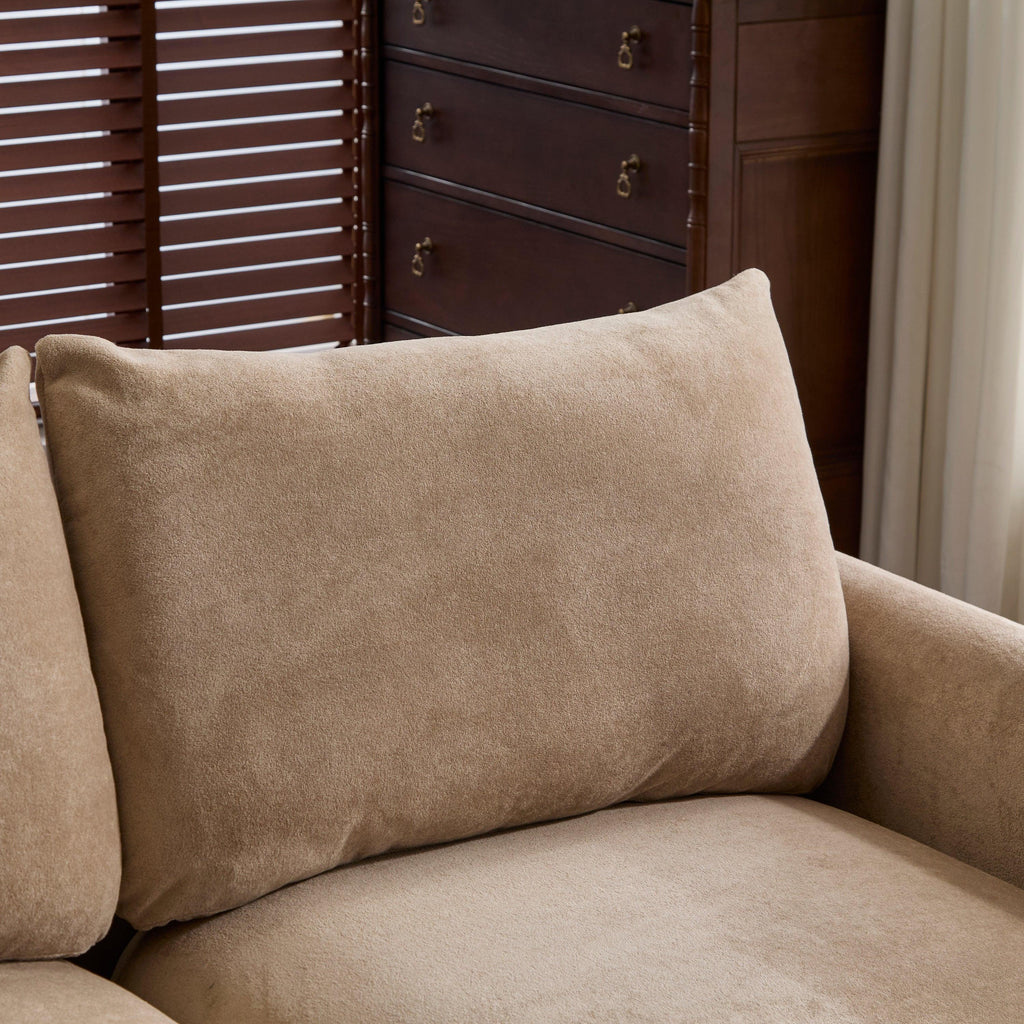 130 in. Oversize Modular Sectional Velvet Sofa with Ottoman.