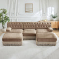 Modular Velvet Chesterfield Sofa for Living Rooms.