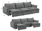Gray Chenille Sleeper Sofa - Eaden Power Sofa.