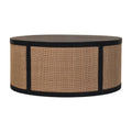 Solid Wood Monaco Round Rattan Centerpiece,Beige & brown