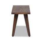 Capri 35.5' Solid Red Oak Wood Bench, Dark Brown Red Oak.