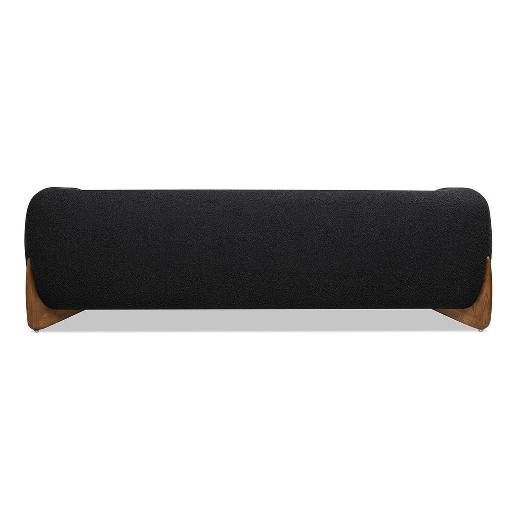 Alpine Sherpa Sofa in Black Boucle - 90.5 Inch.