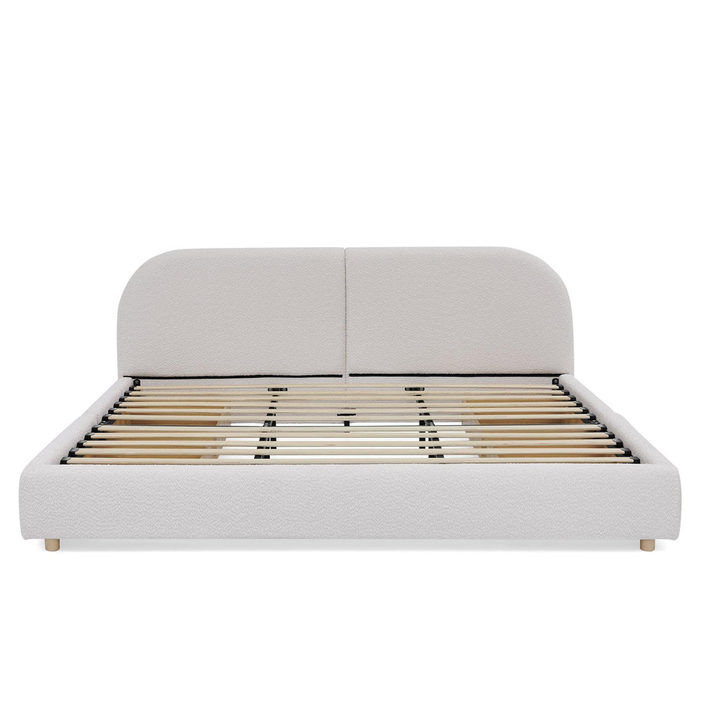 King Size Upholstered Bed Frame - Modern Minimalist Design.