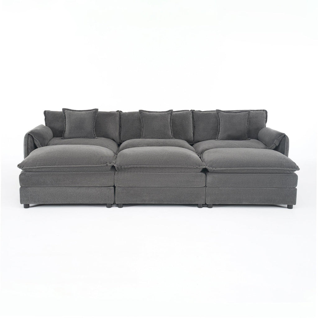 Oversized Deep Seat Modular Sectional Cloud Sofa.