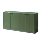 59-Inch Modern Wavy Sideboard - Curved Design Storage Cabinet.