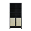 Sheridan 31' Bookcase Cabinet in Black (7-Shelf)