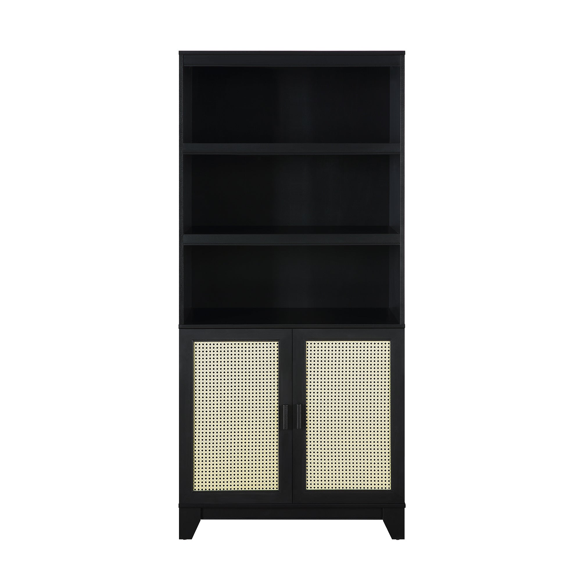 Sheridan 31' Bookcase Cabinet in Black (7-Shelf)