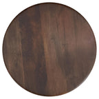 Columbo Brown Round End Table - Solid Mango Wood.