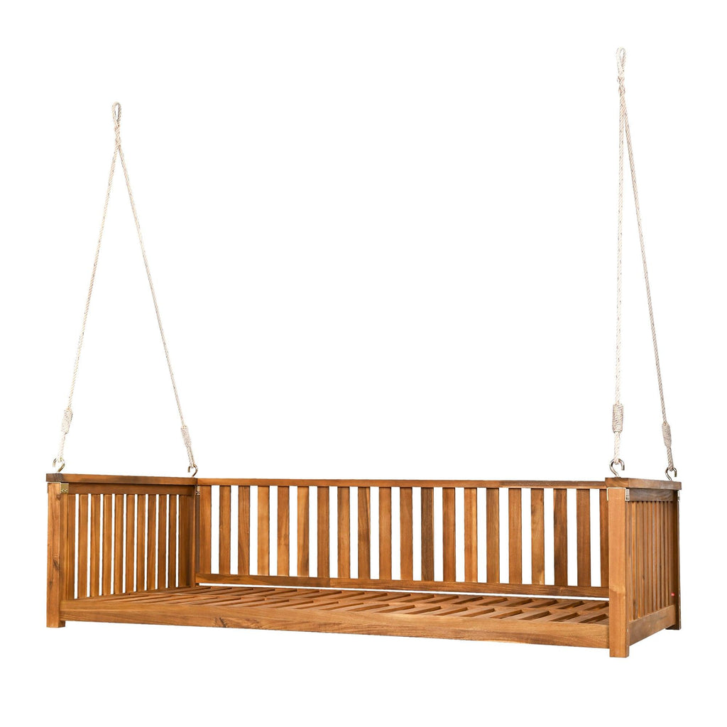 TOPMAX Twin Size Garden Swing Bed for Outdoor Relaxation.
