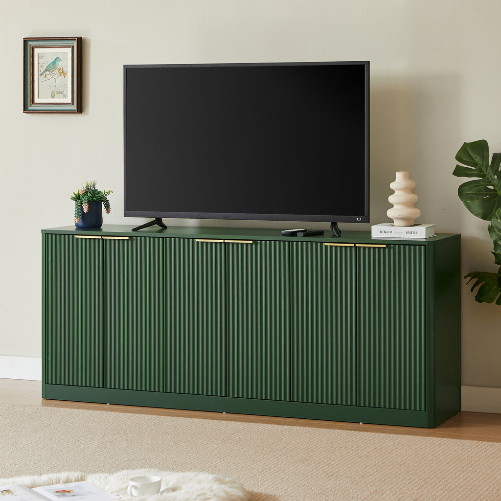 67 Inch Wavy Sideboard Storage Cabinet - Green