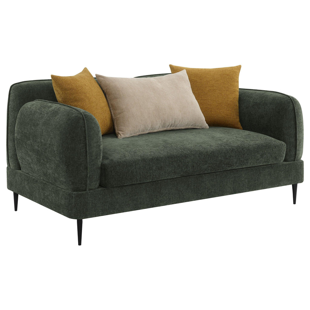 Repley Green Upholstered Sofa Set - Chenille Design.