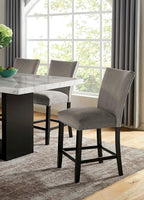 7pc Marble Top Dining Table Set with 6 High Chairs.