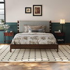 Queen Rubber Wood Bed Frame with Headboard.