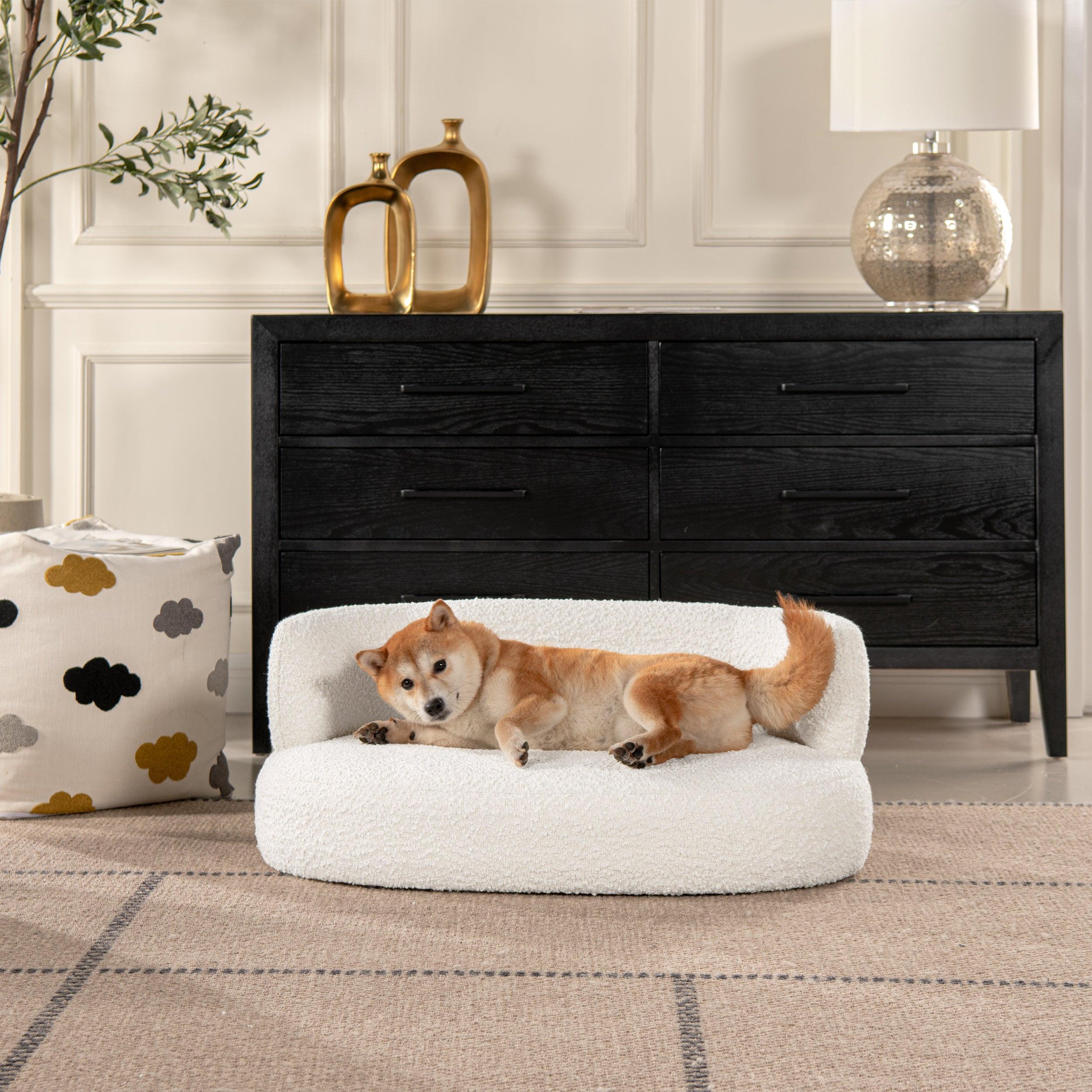 Shep Curved Dog Sofa Bed for Comfort & Style.