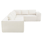 Minimalist Modular Sectional Sofa with Wrinkle-Resistant Fabric.