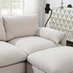 Versatile L-Shaped Sectional Sofa with Storage Ottoman.