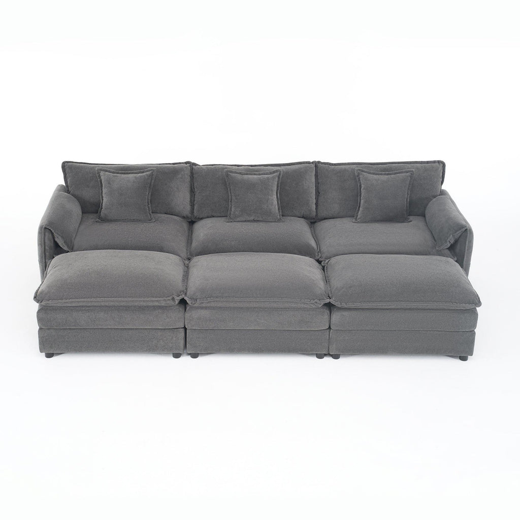 Oversized Deep Seat Modular Sectional Cloud Sofa.
