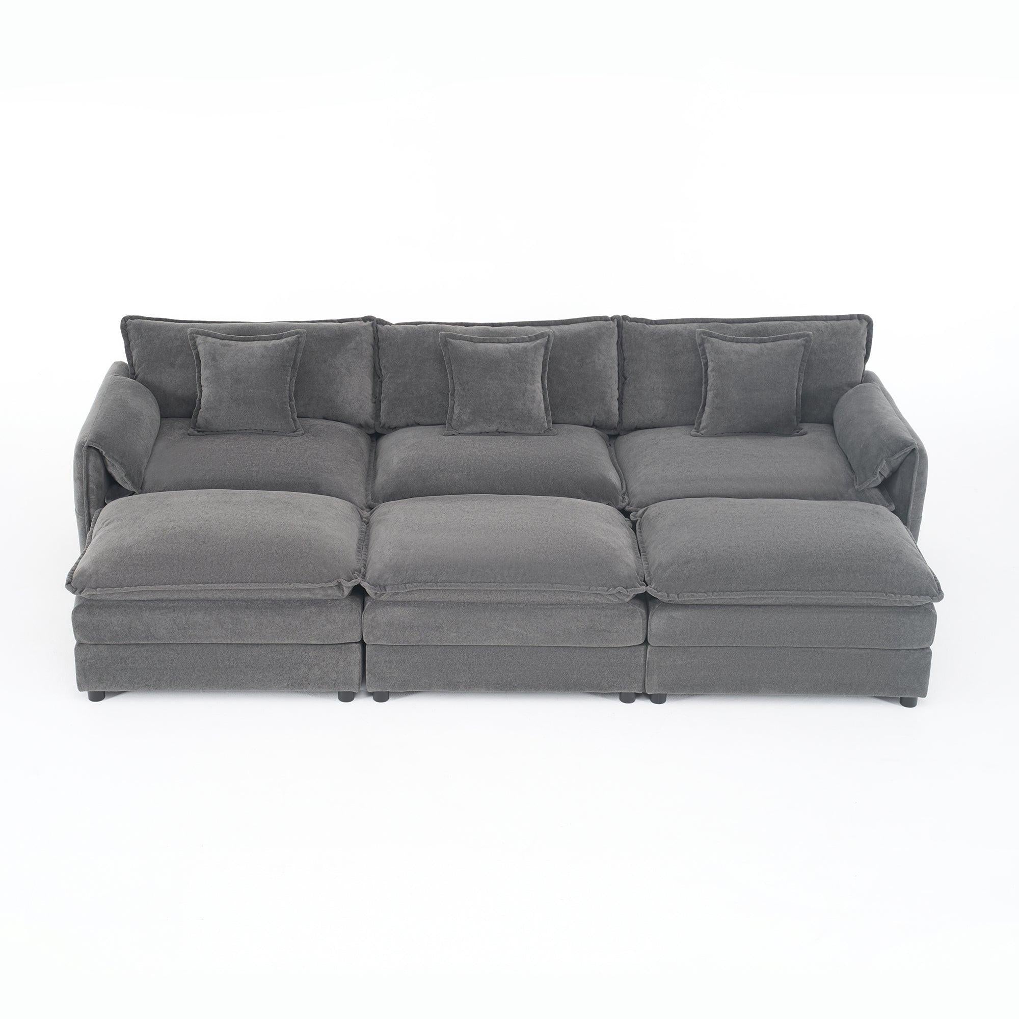 Oversized Deep Seat Modular Sectional Cloud Sofa.
