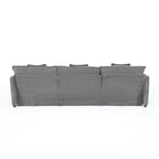 Modular Sectional Sofa in Grey - Deep Seat Comfort.