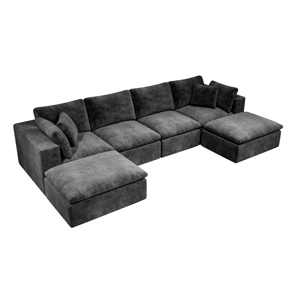 Modular Sectional Sofa Grey - Comfy & Stylish Couch.