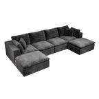 Modular Sectional Sofa Grey - Comfy & Stylish Couch.