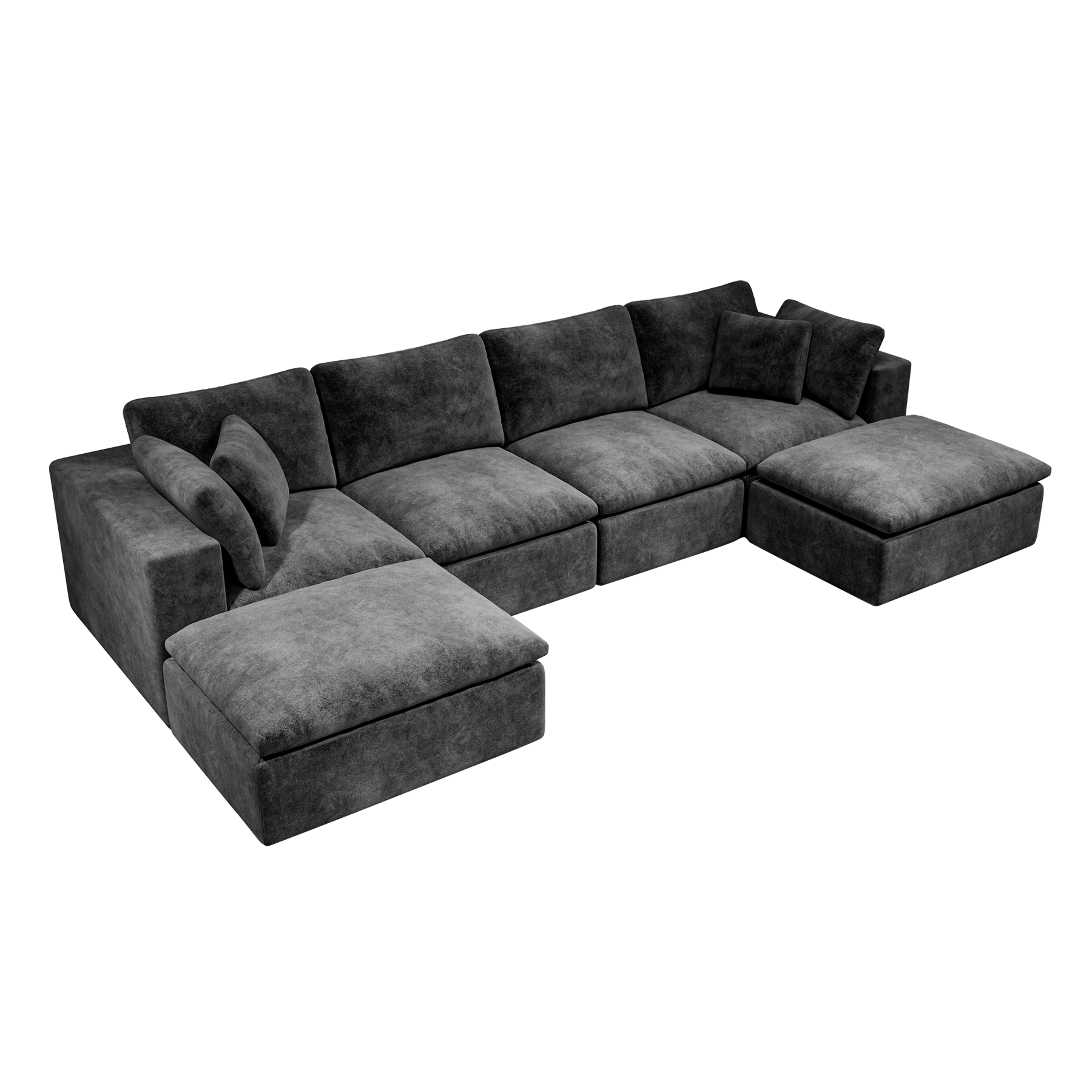 Modular Sectional Sofa Grey - Comfy & Stylish Couch.