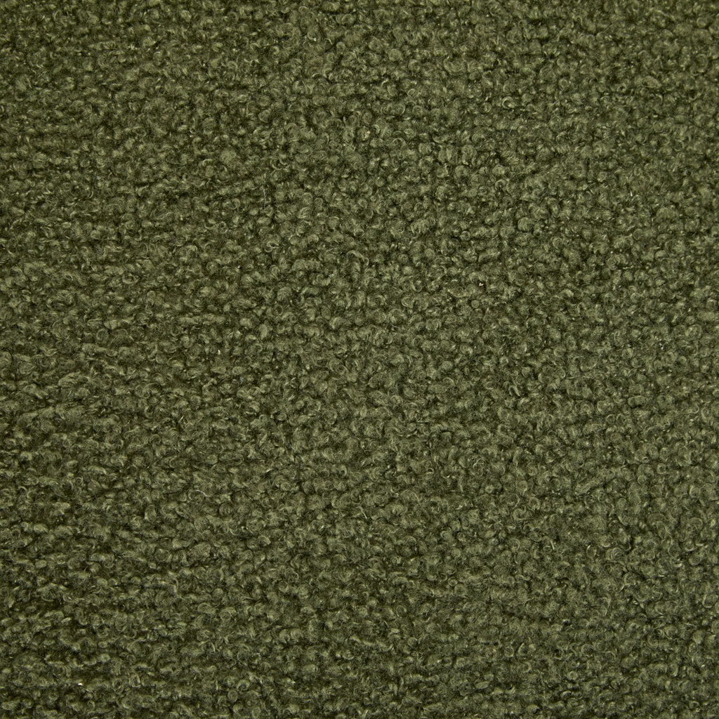 Close-up of olive green boucle fabric used in the Dining Chairs Set - Modern Dining Chairs Set. Textured, cozy material ideal for stylish dining areas.