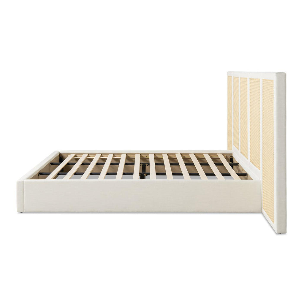 Capri Cane Platform Bed with Extended Headboard.