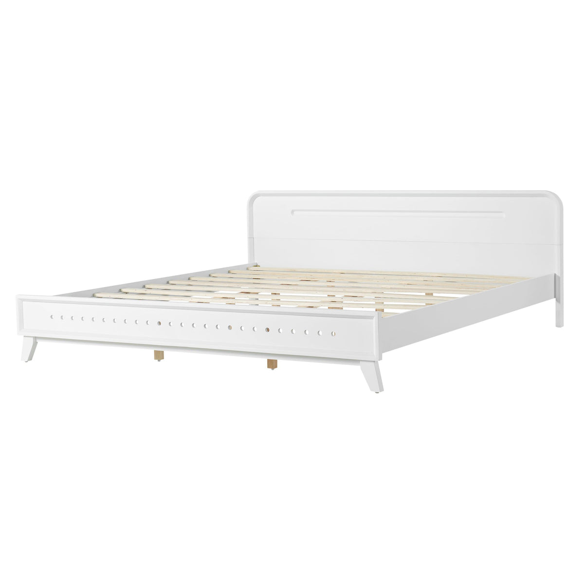Pine Solid Wood King Size Bed - No Box Spring Needed.