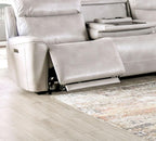 Power Reclining Sectional Sofa with Console & Wedge Chairs.