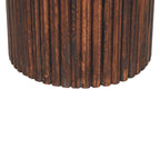 Solid Wood Leather Accent Stool for Modern Bedrooms.