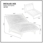 Corduroy Armless Lazy Sofa for Living Rooms & Bedrooms.