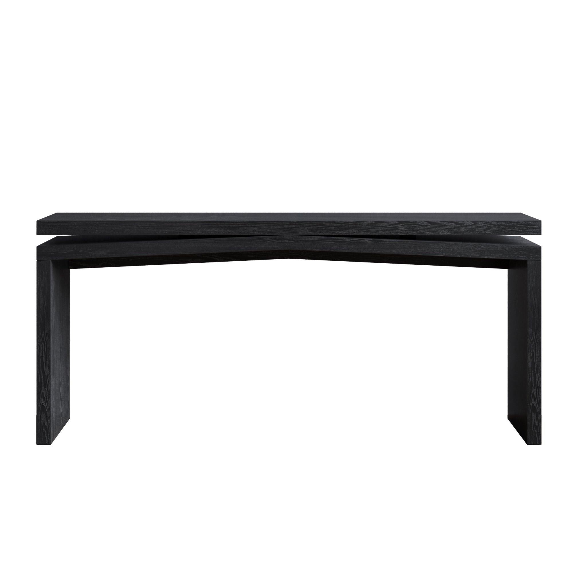 65-Inch Rustic Solid Wood Console Table for Entryways.