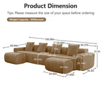 Modular U Shape Sectional Sofa in Velvet with Ottomans.