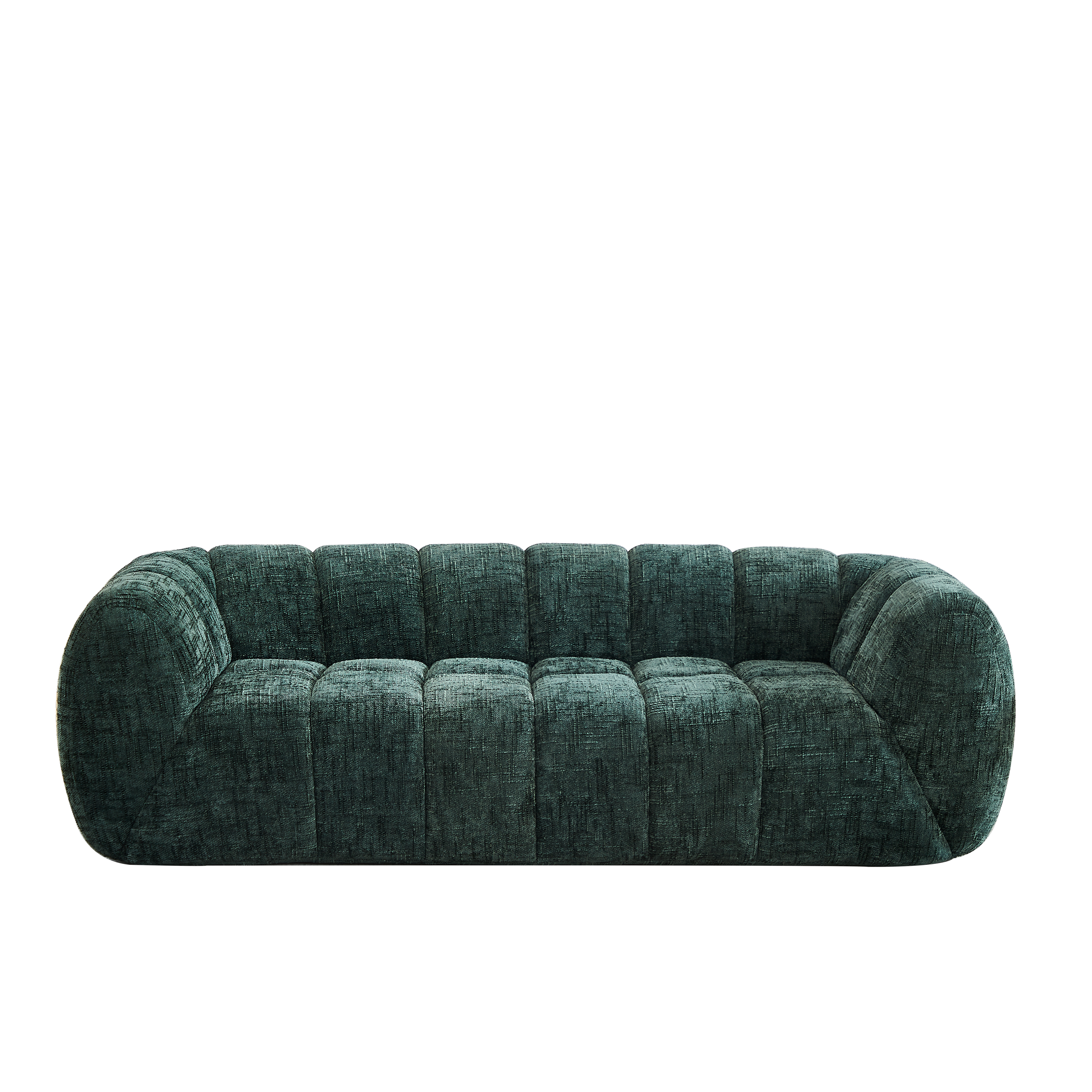 Chenille Foam Sofa - Modern Quilted Design for Comfort.