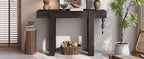 Rustic Console Table with Power Outlet and Hidden Drawer.
